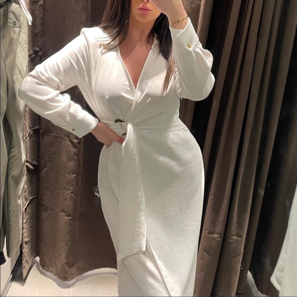 BUCKLE MIDI ZARA DRESS